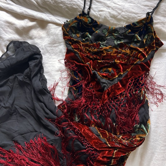 Vintage Silk and Velvet 1920’s inspired gown - Picture 5 of 9